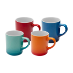 Ceramic mug with gradient colour effect, 330 ml turquoise colour