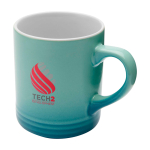 Ceramic mug with gradient colour effect, 330 ml turquoise colour
