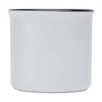 Sublimatable vintage ceramic mug with black rim, 240 ml white colour