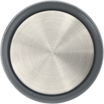 Stainless steel thermal tumbler with push-button opening, 350 ml third front view