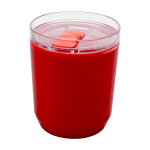 Recycled plastic thermal tumbler with simple design, 180 ml red colour
