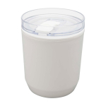 Recycled plastic thermal tumbler with simple design, 180 ml white colour