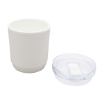 Recycled plastic thermal tumbler with simple design, 180 ml white colour