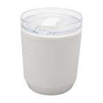 Recycled plastic thermal tumbler with simple design, 180 ml white colour