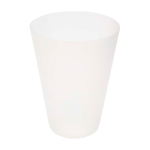 Translucent reusable plastic tumbler with matte finish, 300 ml semi transparent colour