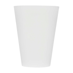 Translucent reusable plastic tumbler with matte finish, 300 ml semi transparent colour