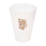 Translucent reusable plastic tumbler with matte finish, 300 ml semi transparent colour