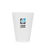 Translucent reusable plastic tumbler with matte finish, 300 ml