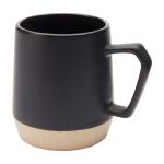 Ceramic mug with matte finish and unglazed base, 300 ml black colour