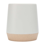Ceramic mug with matte finish and unglazed base, 300 ml white colour