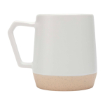 Ceramic mug with matte finish and unglazed base, 300 ml white colour