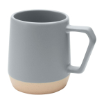Ceramic mug with matte finish and unglazed base, 300 ml grey colour