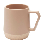 Ceramic mug with matte finish and unglazed base, 300 ml ivory colour