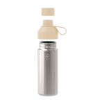 Bottle made from recycled materials with cup, 620 ml, Ocean Bottle sand colour second view