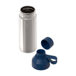 Bottle made from recycled materials with cup, 620 ml, Ocean Bottle navy-blue colour