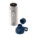 Bottle made from recycled materials with cup, 620 ml, Ocean Bottle navy-blue colour