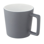 Ceramic mug with matte finish and square-shaped handle, 370 ml