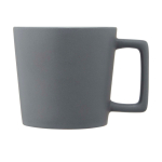 Ceramic mug with matte finish and square-shaped handle, 370 ml
