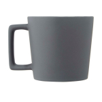 Ceramic mug with matte finish and square-shaped handle, 370 ml