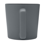Ceramic mug with matte finish and square-shaped handle, 370 ml