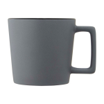 Ceramic mug with matte finish and square-shaped handle, 370 ml