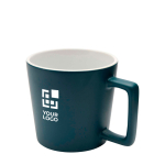 Ceramic mug with matte finish and square-shaped handle, 370 ml