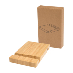 Bamboo stand for electronic devices with two angles wood colour