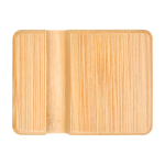 Bamboo phone stand with ergonomic viewing angle wood colour