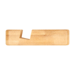 Bamboo phone stand with ergonomic viewing angle wood colour
