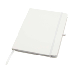 Recycled paper notebook with hard cover, A5, ruled pages white colour