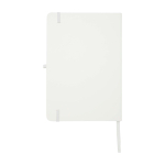 Recycled paper notebook with hard cover, A5, ruled pages white colour