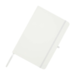 Recycled paper notebook with hard cover, A5, ruled pages white colour