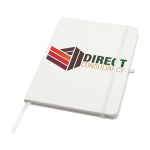 Recycled paper notebook with hard cover, A5, ruled pages white colour