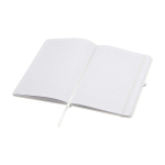 Recycled paper notebook with hard cover, A5, ruled pages white colour