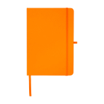 Recycled paper notebook with hard cover, A5, ruled pages orange colour