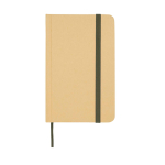 Hardcover recycled paper notebook with ribbon, A6, plain pages dark green colour