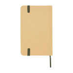 Hardcover recycled paper notebook with ribbon, A6, plain pages dark green colour