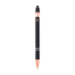 Recycled aluminium pen with rose gold finish, black ink black colour