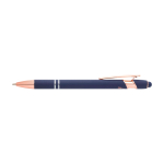 Recycled aluminium pen with rose gold finish, black ink navy-blue colour