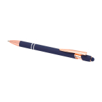 Recycled aluminium pen with rose gold finish, black ink navy-blue colour