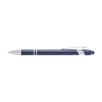 Recycled aluminium pen with silver finish, black ink navy-blue colour