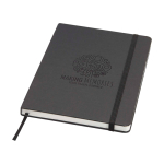 Hardcover notebook with stone paper, A5, ruled pages black colour