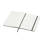 Hardcover notebook with stone paper, A5, ruled pages black colour
