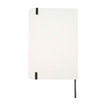 Hardcover notebook with stone paper, A5, ruled pages white colour