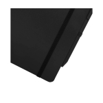 Hardcover notebook made from recycled plastic, A5, ruled pages black colour