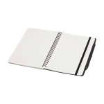 Hardcover notebook made from recycled plastic, A5, ruled pages black colour