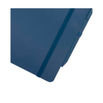 Hardcover notebook made from recycled plastic, A5, ruled pages navy-blue colour