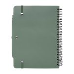 Hardcover notebook made from recycled plastic, A5, ruled pages pastel green colour