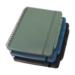 Hardcover notebook made from recycled plastic, A5, ruled pages