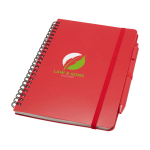 Hardcover notebook made from recycled plastic, A5, ruled pages